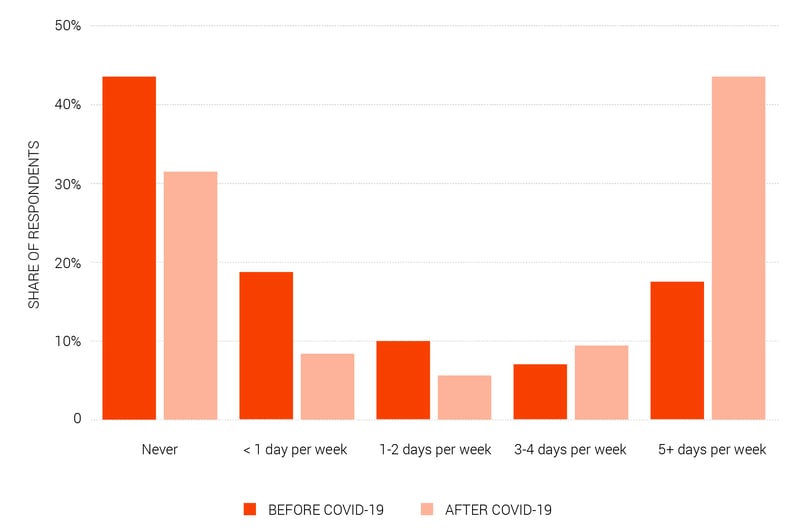 remote work statistics in the US 