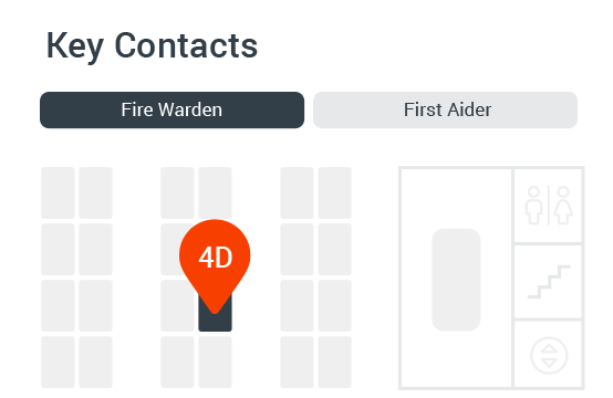 floor plan showing where fire warder sits