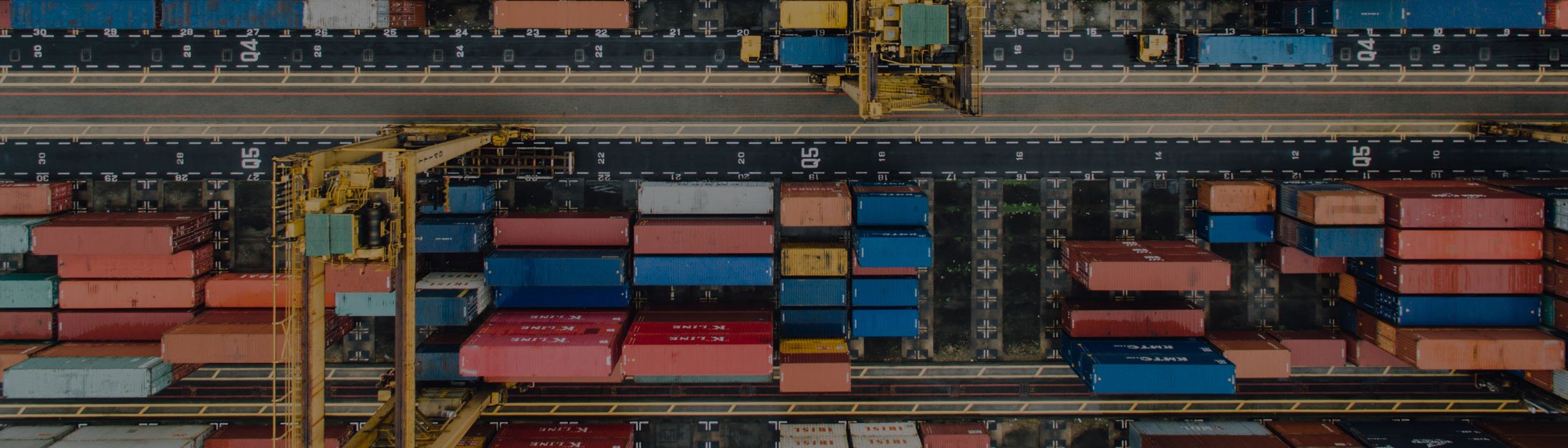 arial view of shipping yard