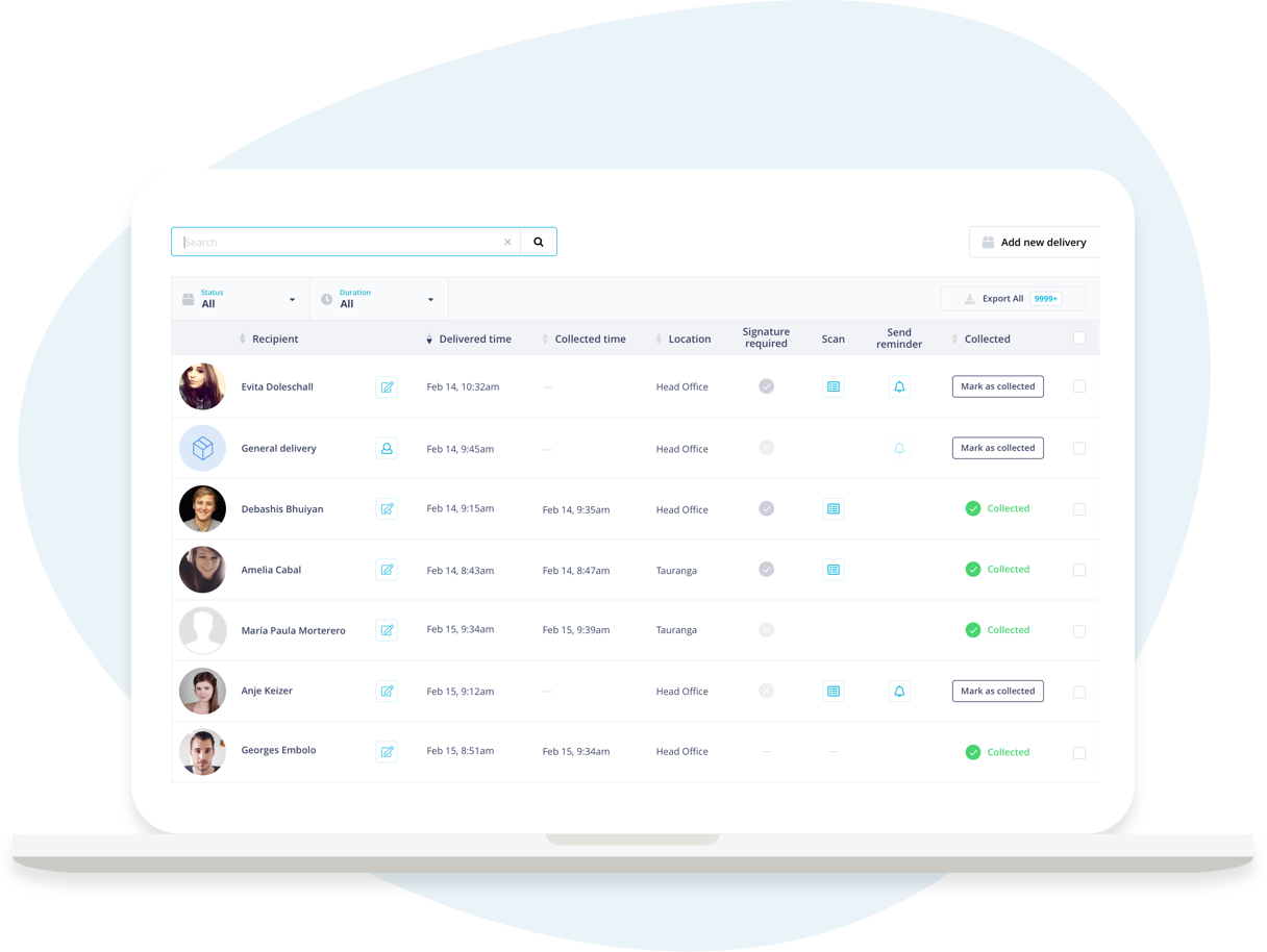 SwipedOn Addon Deliveries Scan label to instantly notify recipient